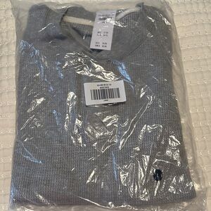 Gray Waffle Knit Sweater